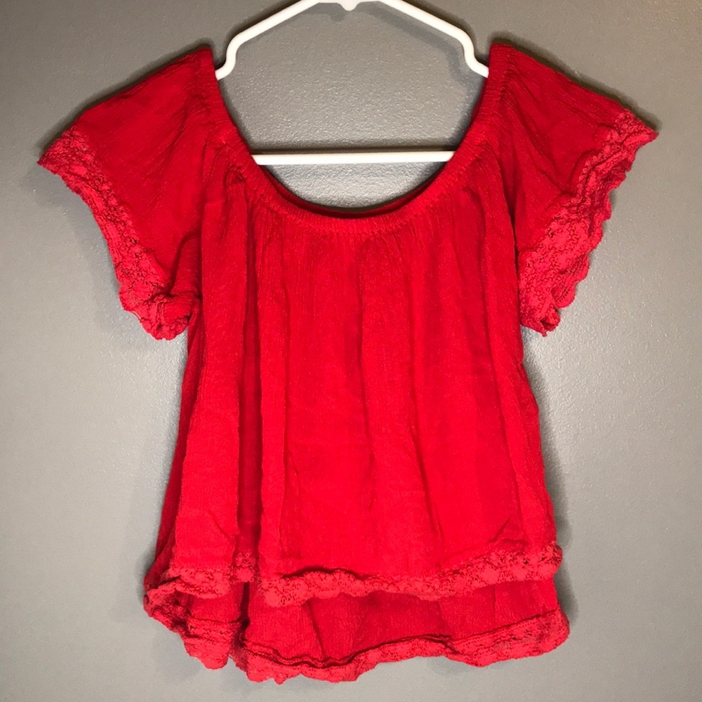 🥀Red Bohemian Crop Top🥀